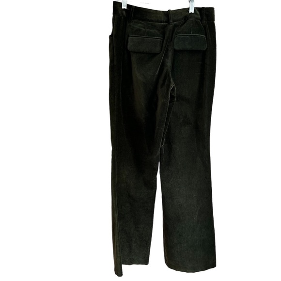 Charles Nolan Olive Green Velvet Pants Size 6 New York Designer Academia Soft - Picture 2 of 15